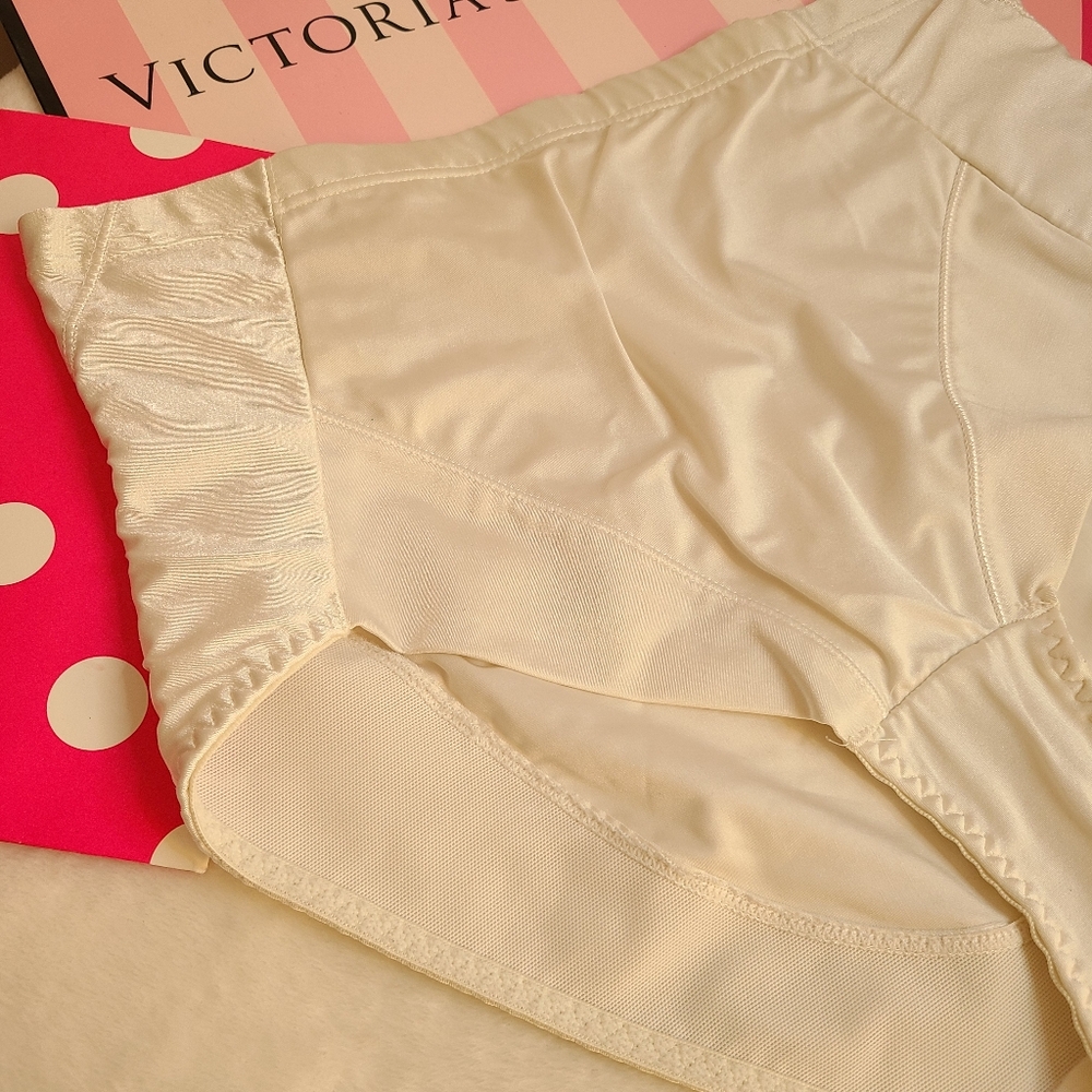 VTG 90s Victoria's Secret Silky Satin High Waist Shaping Brief Panty Size Lg - Picture 2 of 7